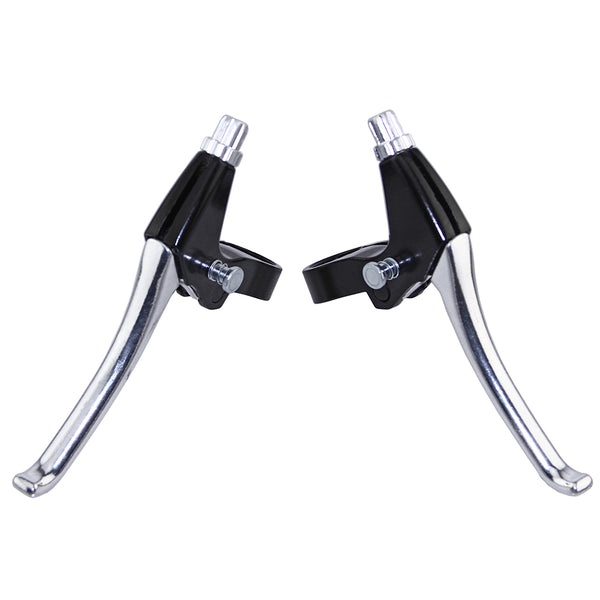 Locking BMX Brake Lever Pair Black/Silver / C&W Cycle