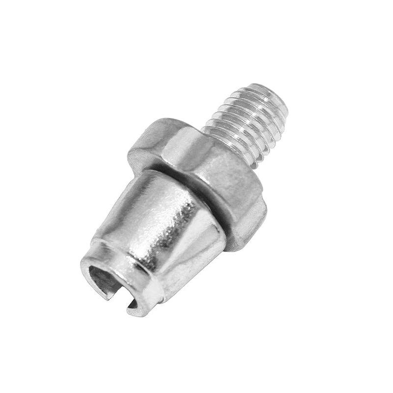 Metal screw or nozzle on a white background
