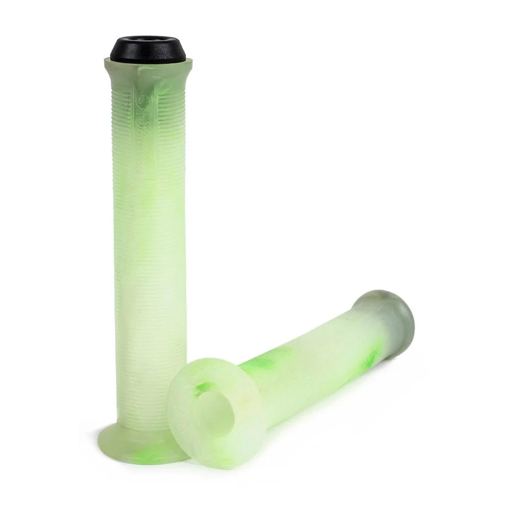 The Shadow Conspiracy VVS Grips w/ Bar Ends - Flanged - Sci-Fi Green
