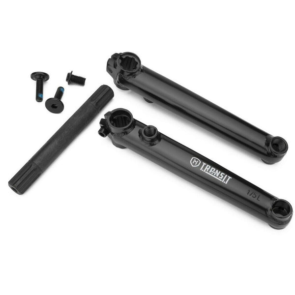 Mission Transit V2 3-Piece BMX crank - 175mm - Black - BMXGuru.com