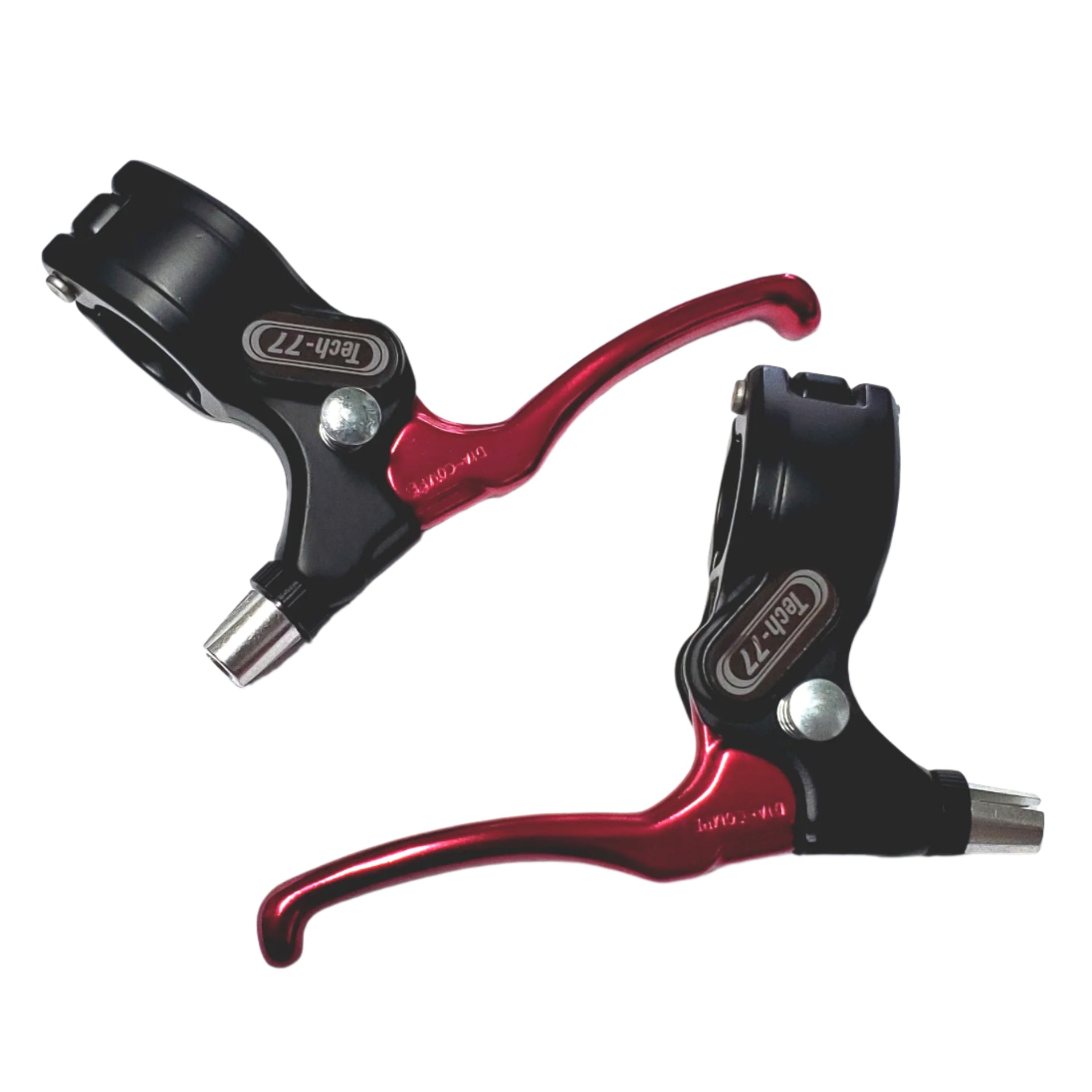 Dia Compe Tech-77 Hinged Locking BMX Canti/U-/Sidepull Brake Lever - Pair - Black/Red