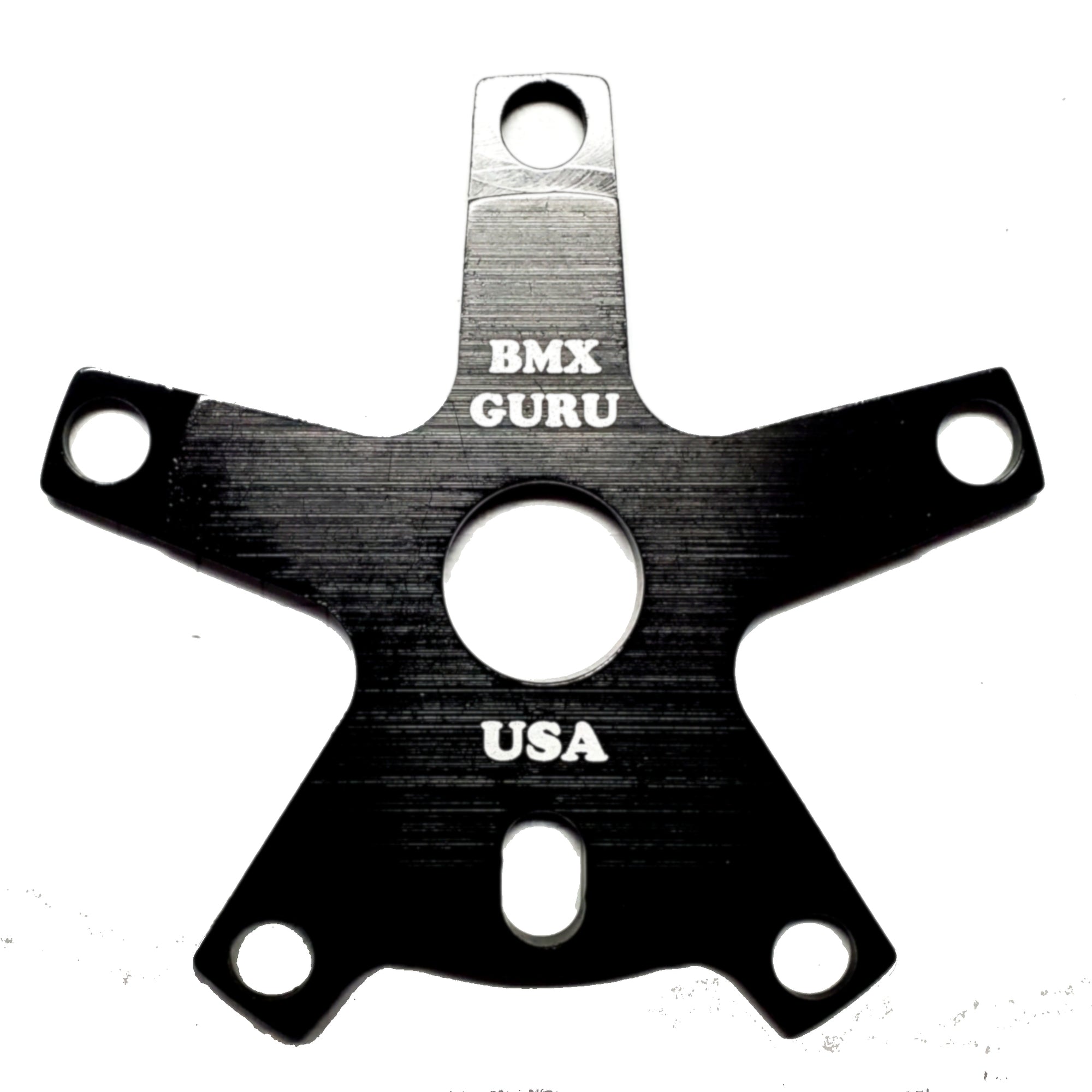BMXGuru Aluminum BMX Flat-Top Spider - 110mm - Black - USA Made