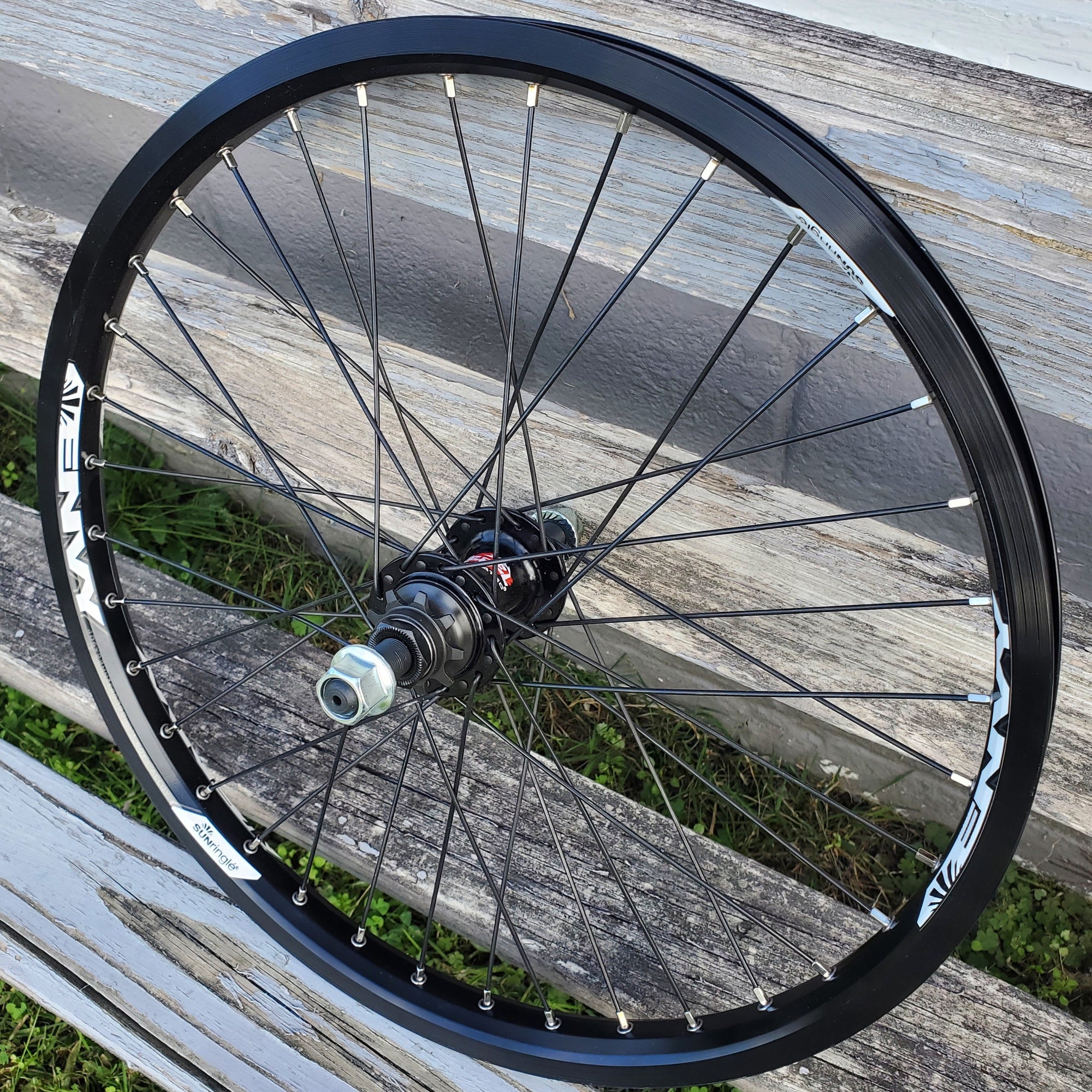20 Sun Envy Novatec Rear BMX Wheel 14mm Sealed Bearing 9t Bla BMXGuru C W Cycle