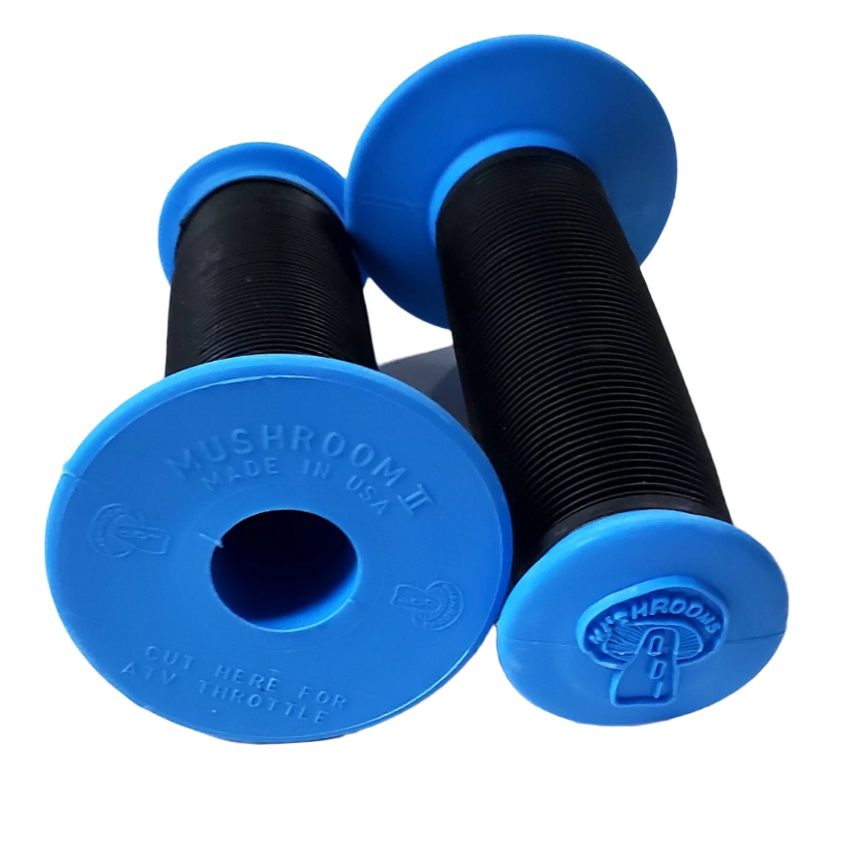 ODI Mushroom II Dual-Ply Re-issue BMX grips Black over Blue