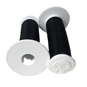 ODI Mushroom II - Dual-Ply Re-issue BMX grips - Black over White - USA Made