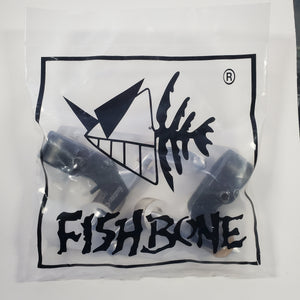 Fishbone BMX Skull Lever Set / Pair - Black & Silver - NOS