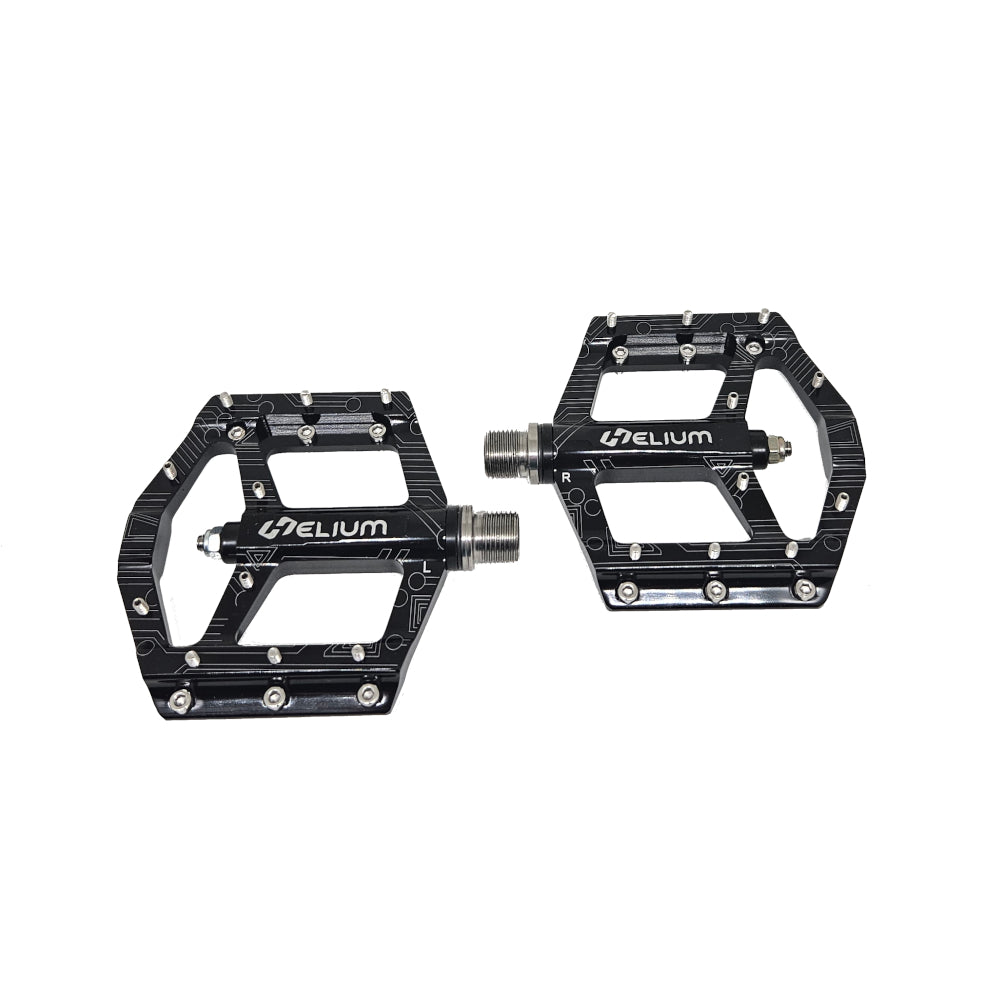 Helium Aluminum Jr BMX Platform Pedals - Sealed - 9/16" - Black
