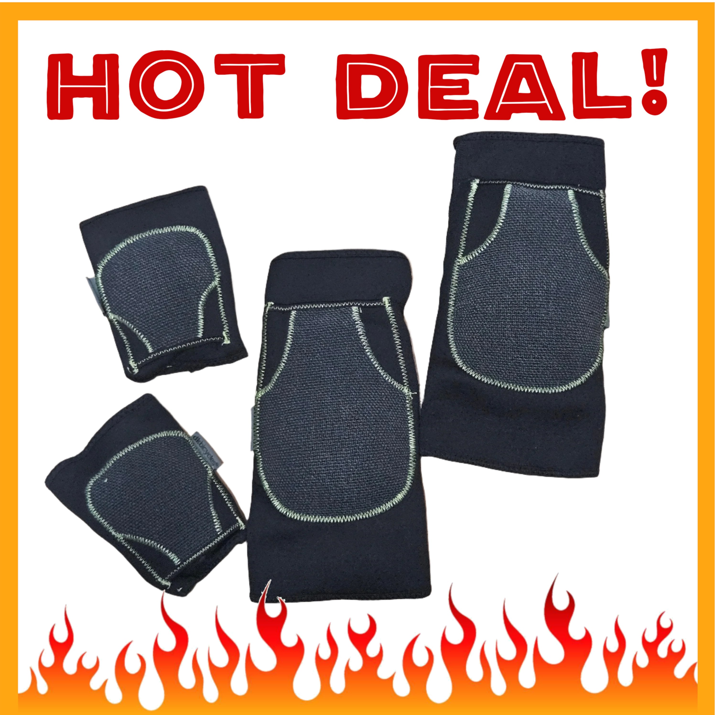 DK Recon Kevlar Protective Elbow & Knee Pad Set - Black