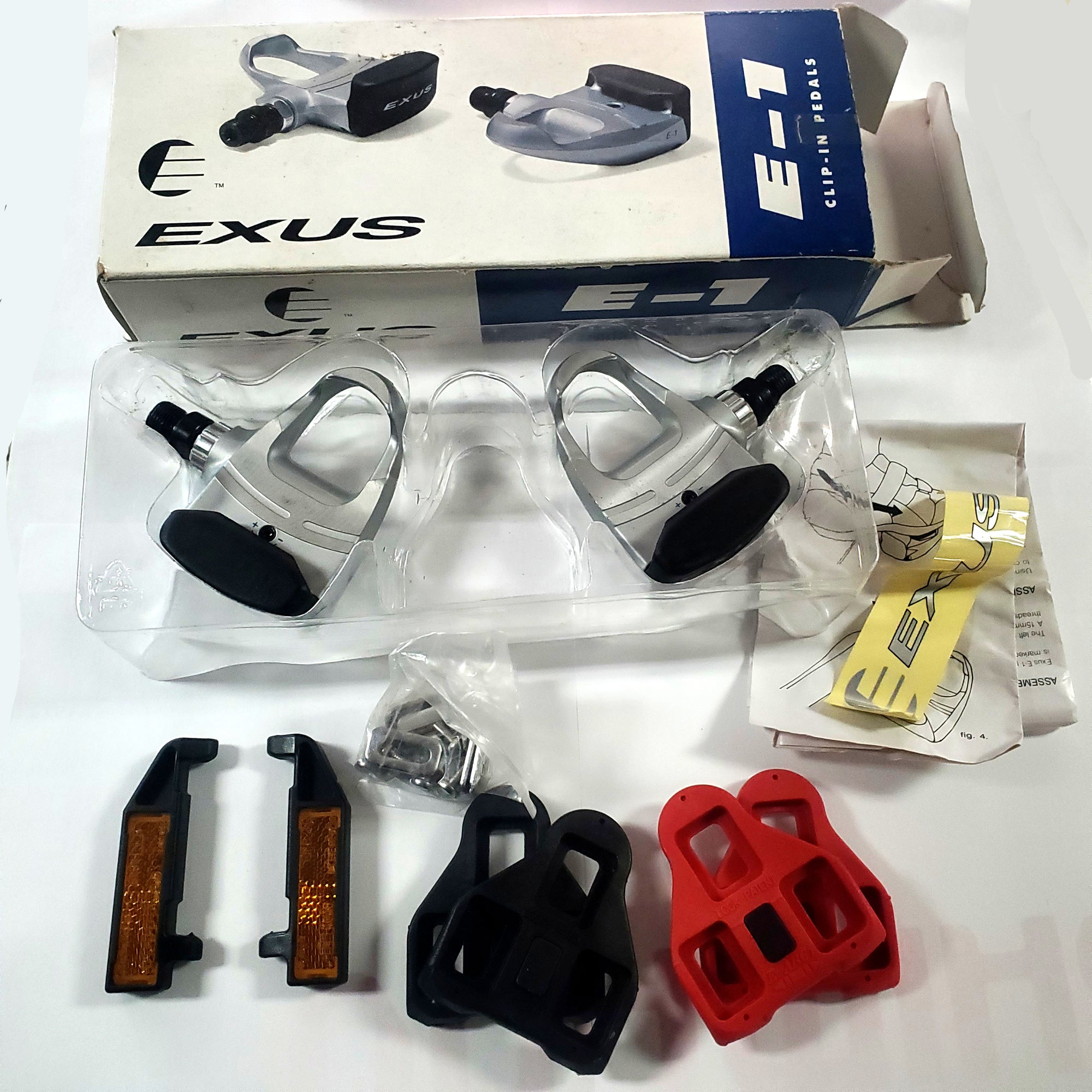 road pedal cleats EXUS E-1 Road Clipless Pedals w/ Cleats - NOS