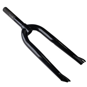Black bicycle fork on a white background