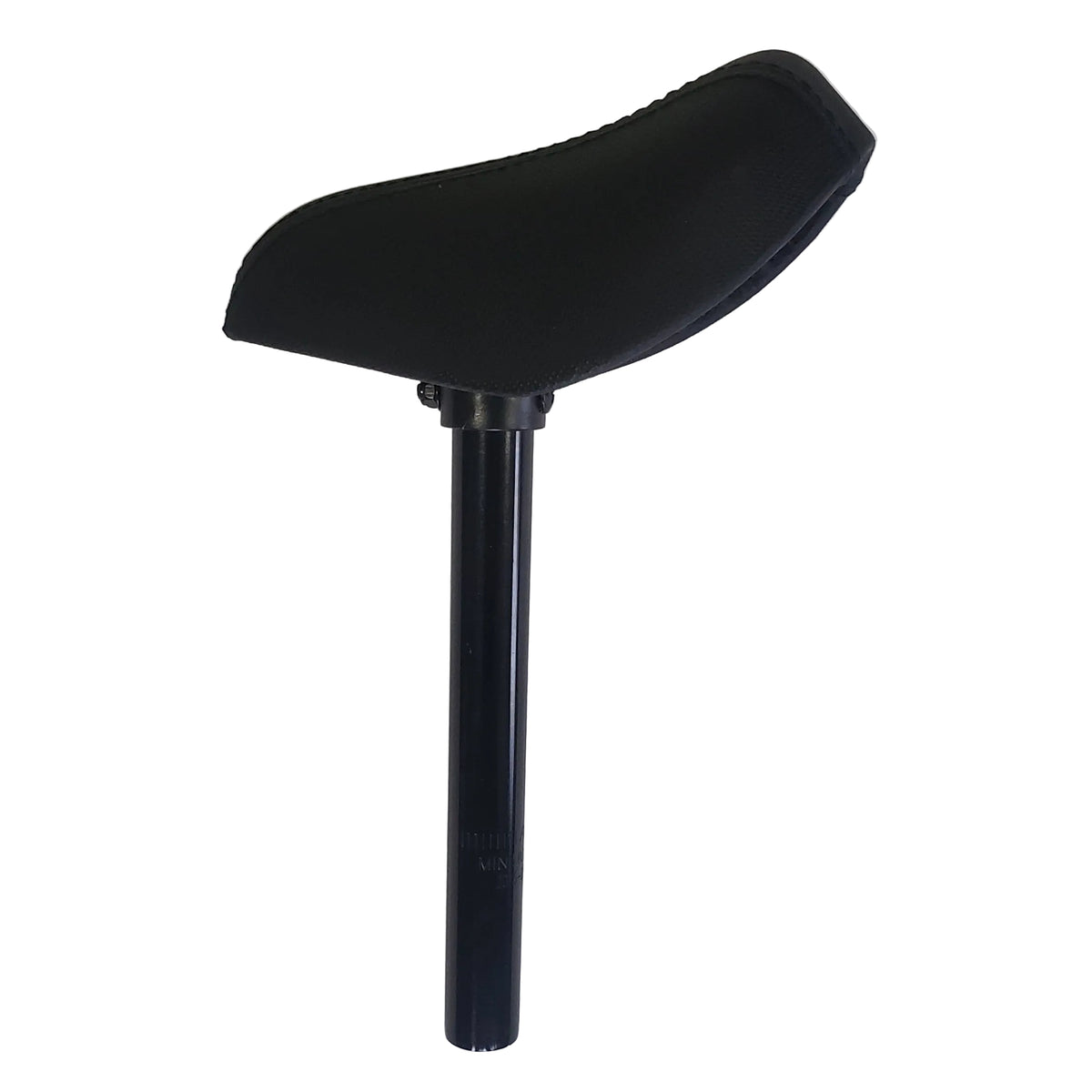 Black scooter seat on a white background
