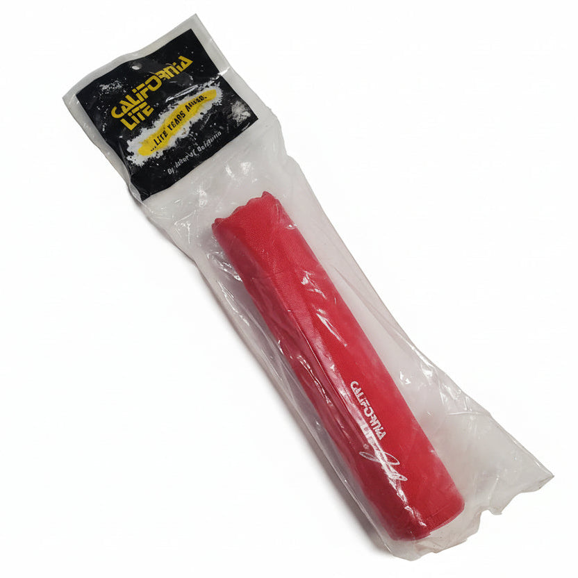 Red plastic tool in clear packaging with a California Tie logo on a white background