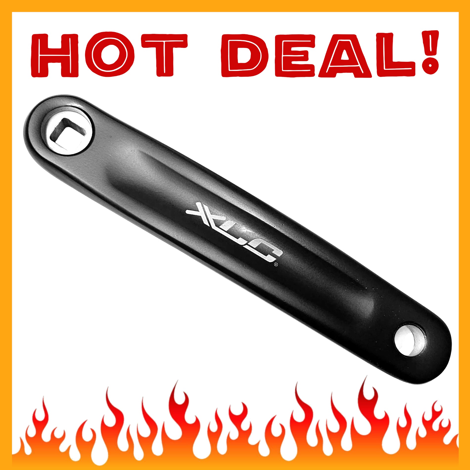 XLC Horizontal Square Taper Alloy Left crank arm - 170mm - Black - JIS