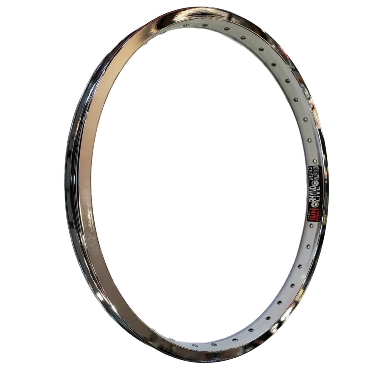 Chrome rim on a white background