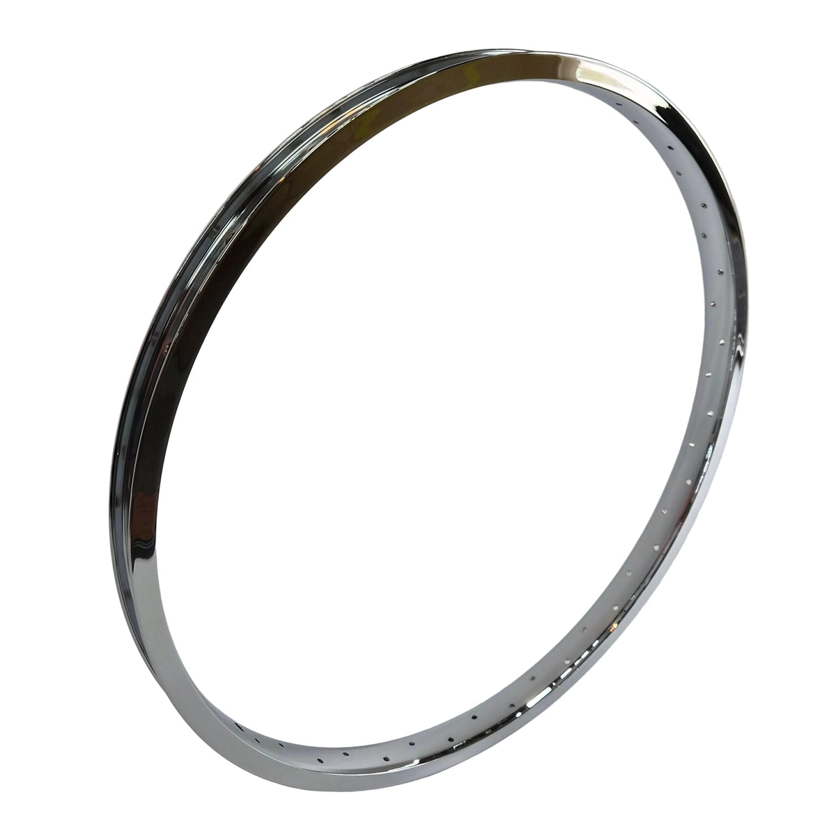 Chrome rim on a gray background
