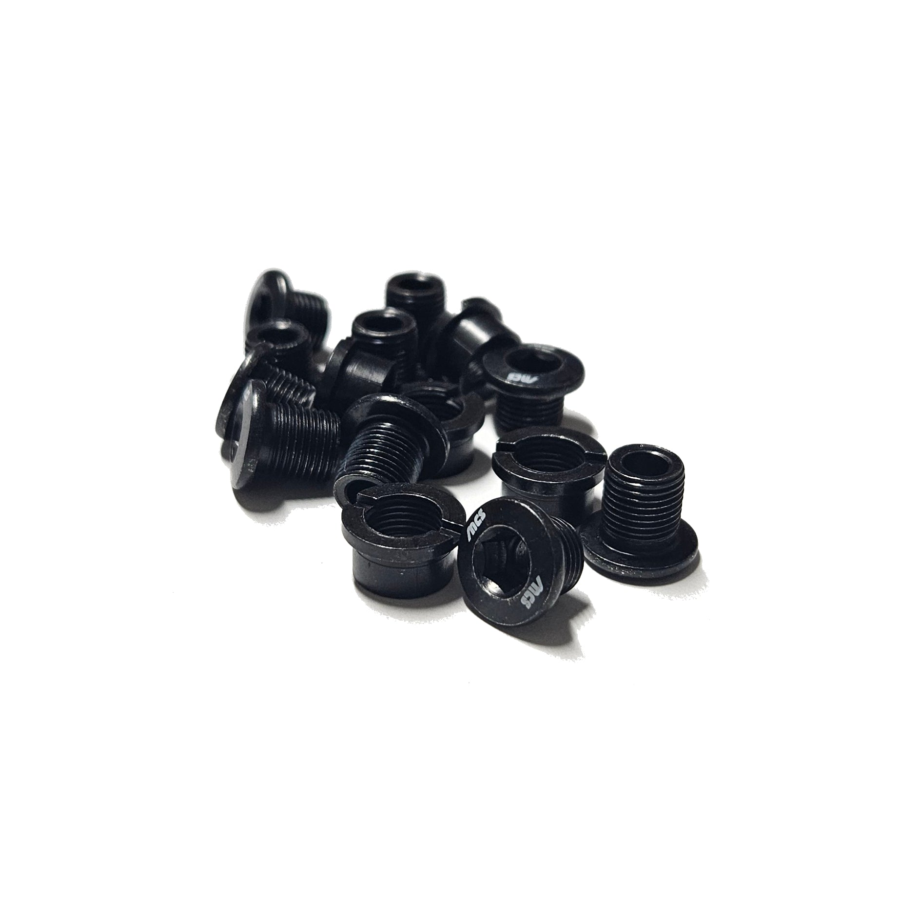 MCS Single / Double Chromoly BMX Chainring Bolts - Black