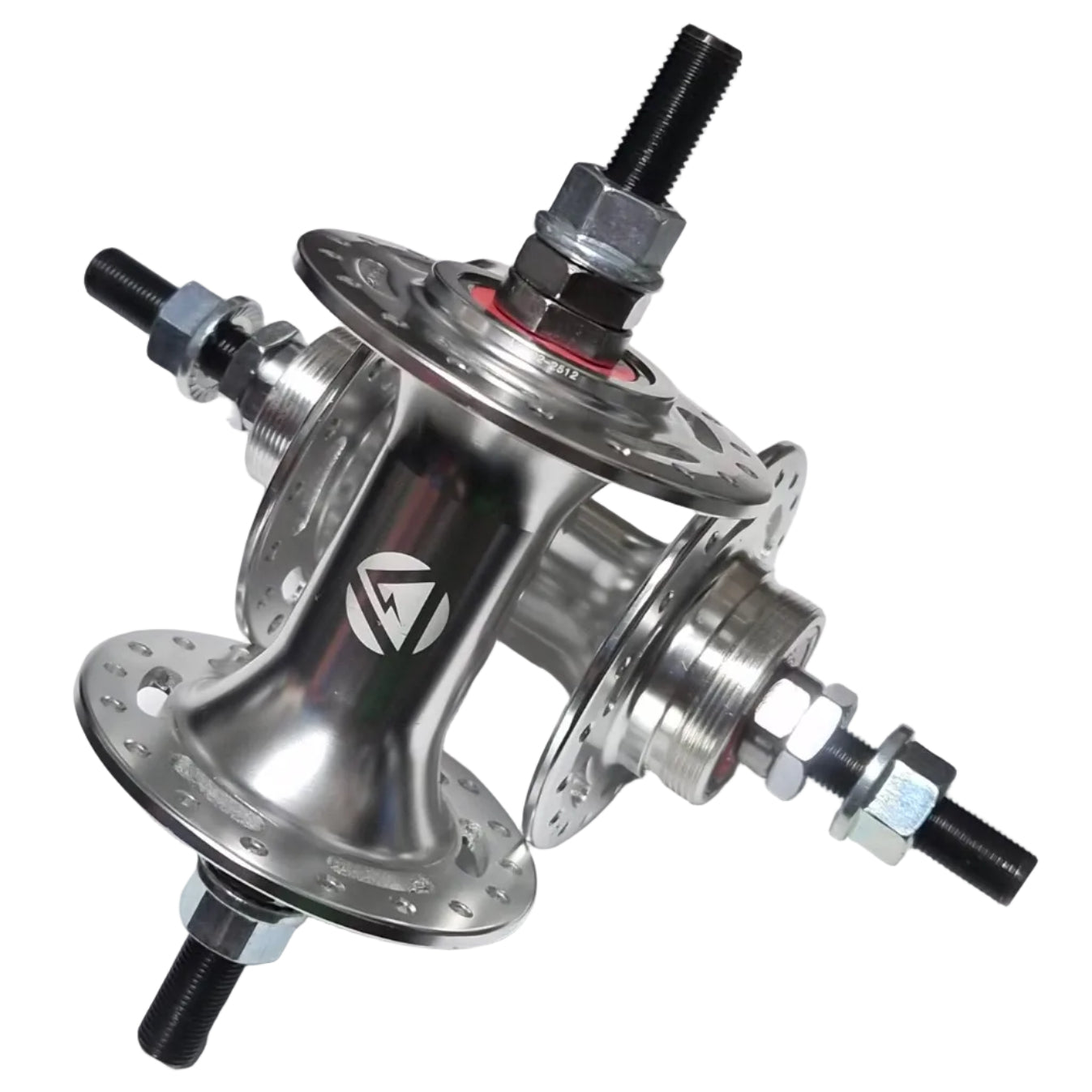 BlackOps Sealed High Flange w/ Cut-outs Flip/Flop BMX Hubset - 36h - 3/8" - Silver