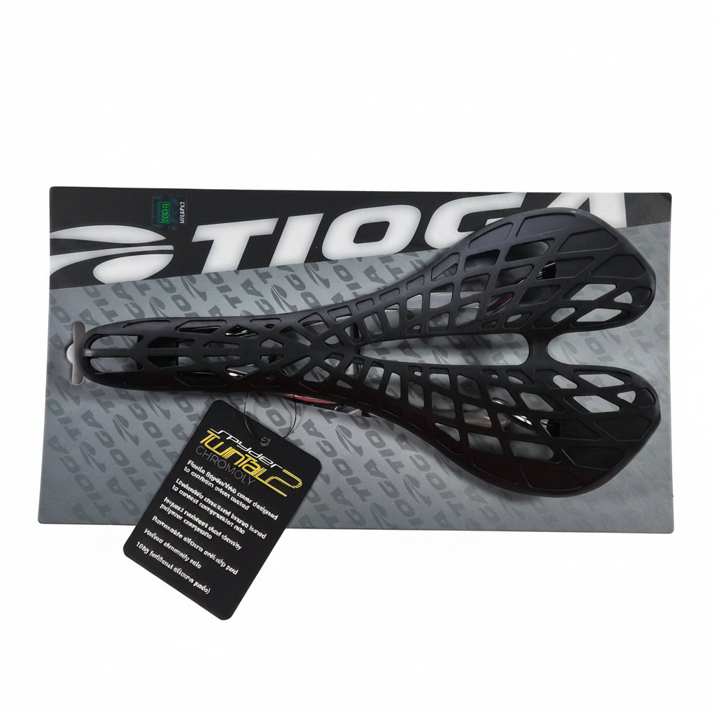 Tioga Spyder TwinTail2 Chromoly Railed Seat - Black