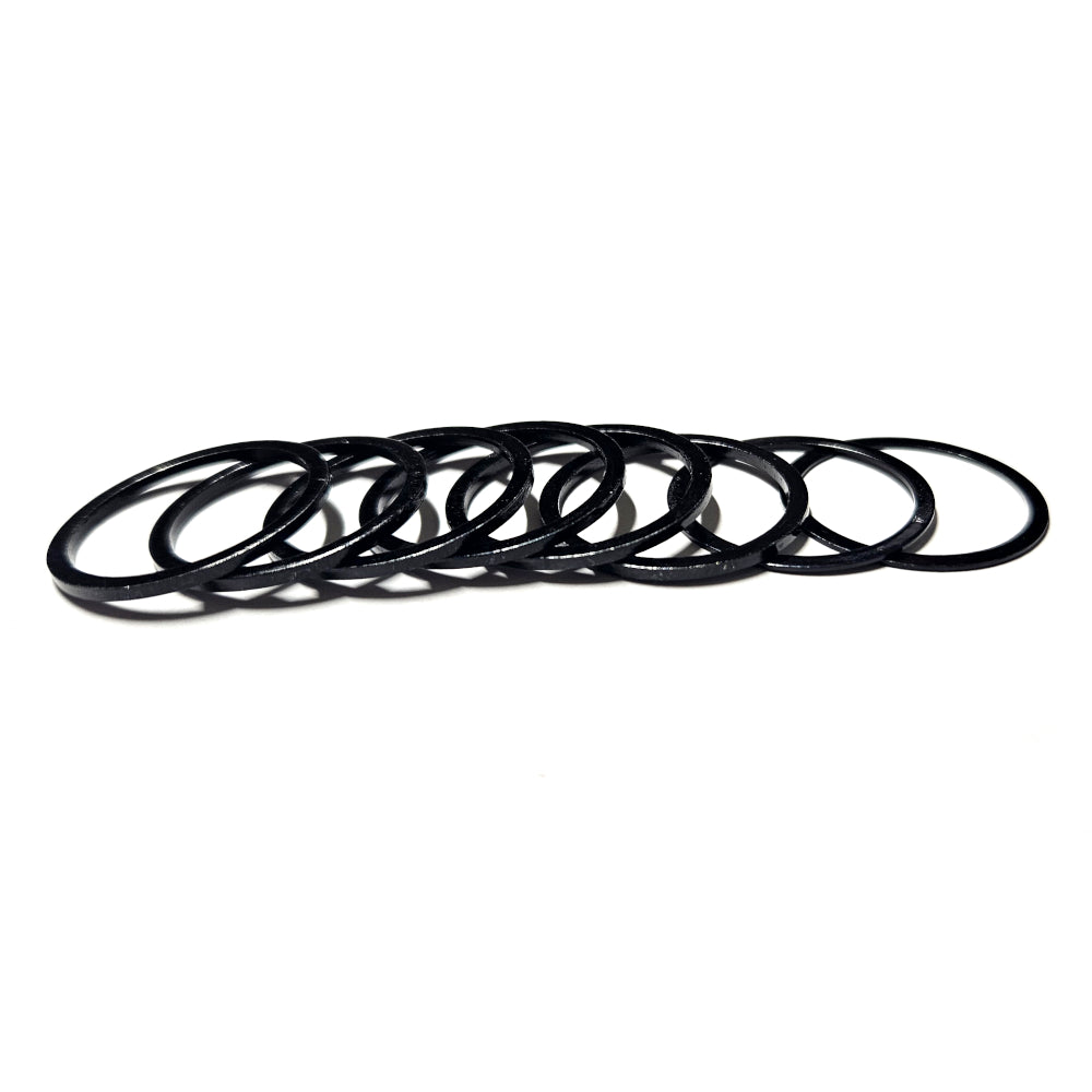 22mm Assorted Crank/Spindle/Bottom Bracket Spacers - Qty 6 - Black