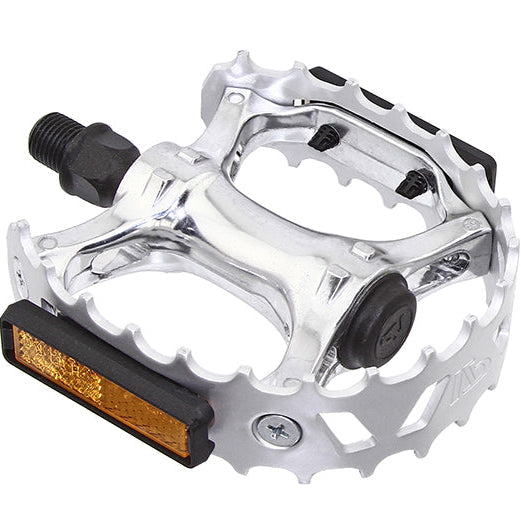 Silver VP pedal on a white background