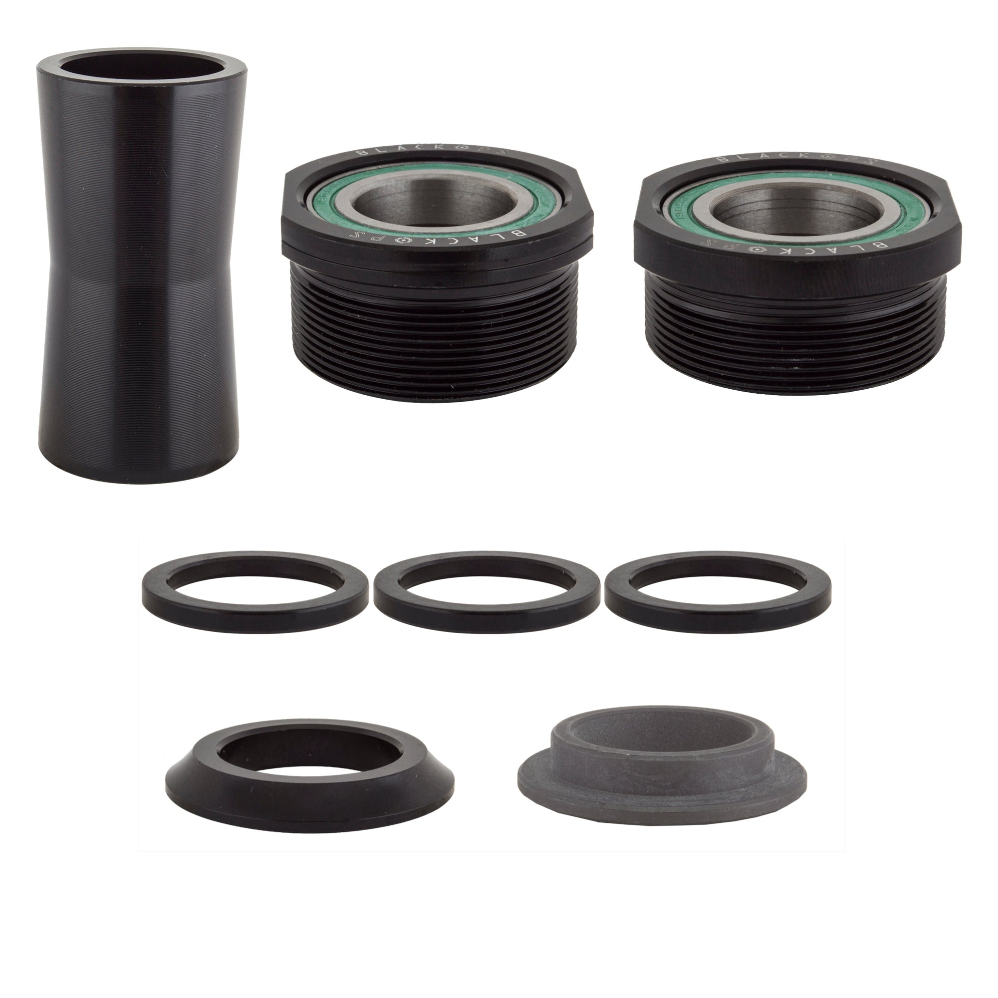 BlackOps 19mm Euro BMX Bottom Bracket Set - Black