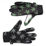 Alienation Sweet Leaf BMX Gloves - Size 10 / Adult L - Black / Gray / Green