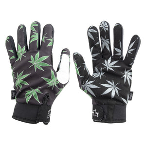 Alienation Sweet Leaf BMX Gloves - Size 11 / Adult XL - Black / Gray / Green