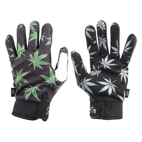 Alienation Sweet Leaf BMX Gloves - Size 9 / Adult M - Black / Gray