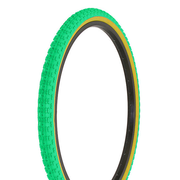 24x1.75 Innova Comp 3 III Tread BMX Tire - Green w/ Gumwall