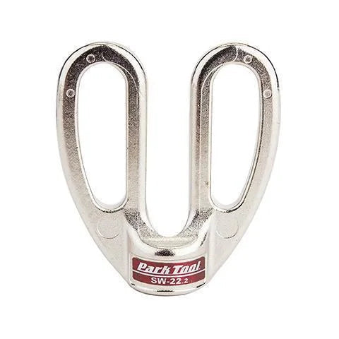 Metallic U-shaped tool with 'Park Tool' branding on a white background