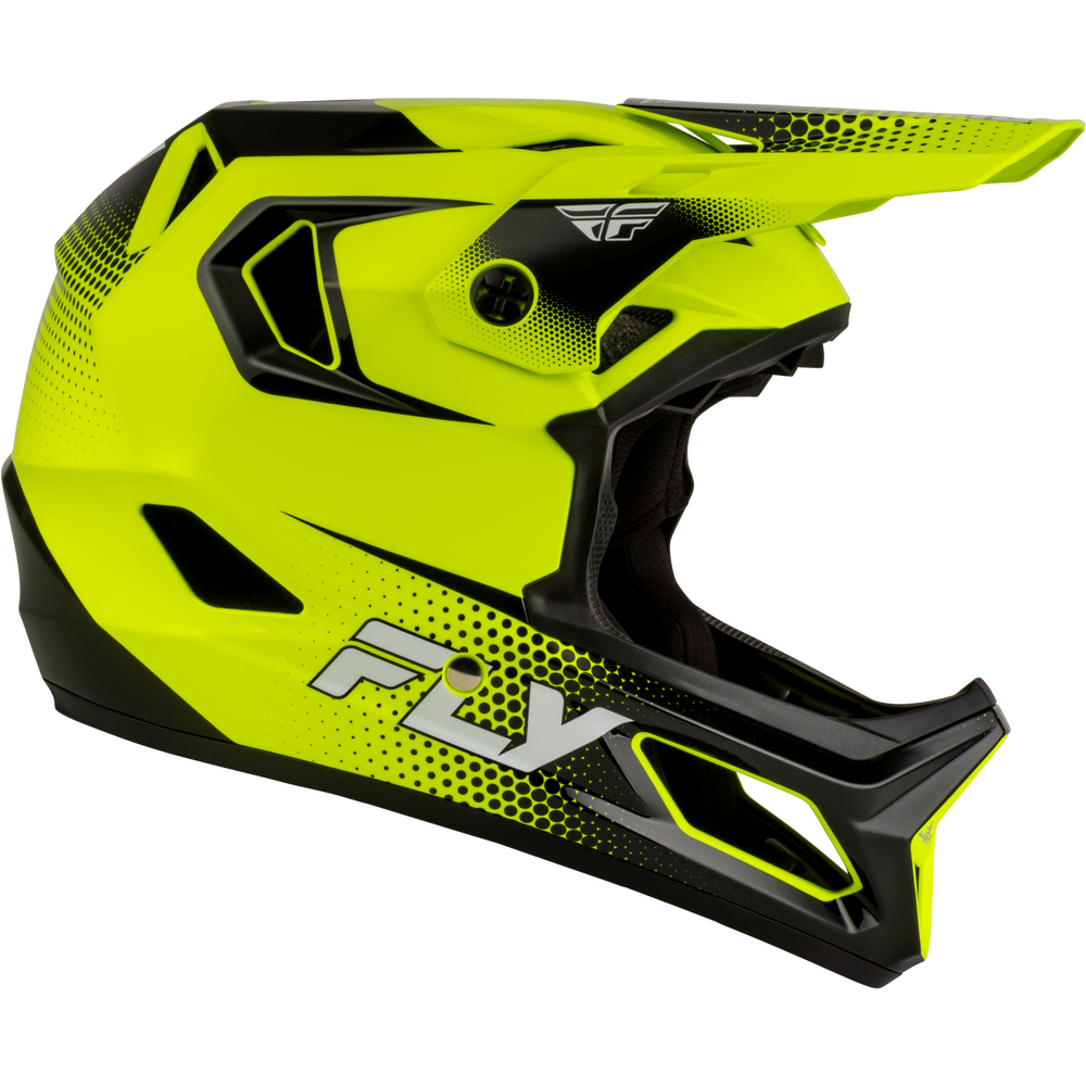 Fly Rayce Full Face BMX / DH Helmet - sz Adult XS - Hi-Vis/Black/White