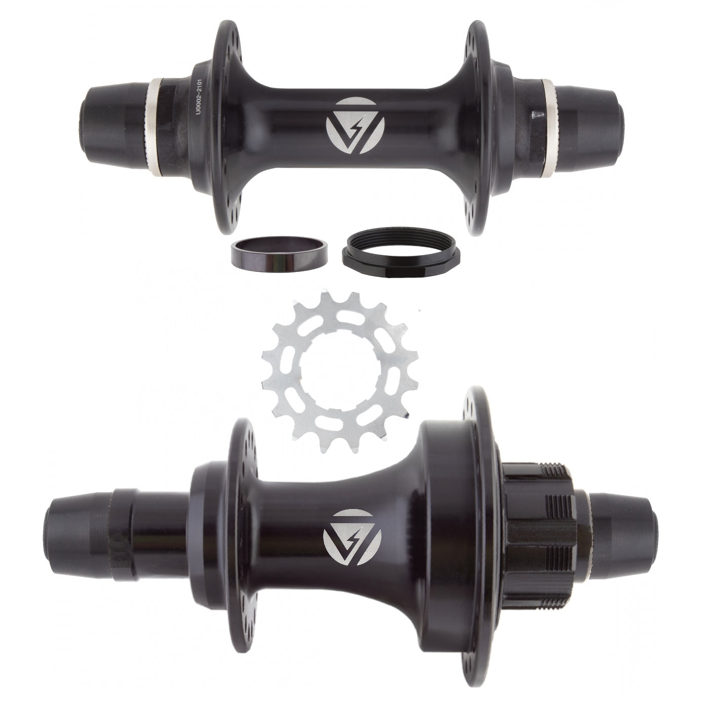 BlackOps MX-3200 Sealed Cassette BMX Hubset - 28h 3/8" axles - 150 pts - Black