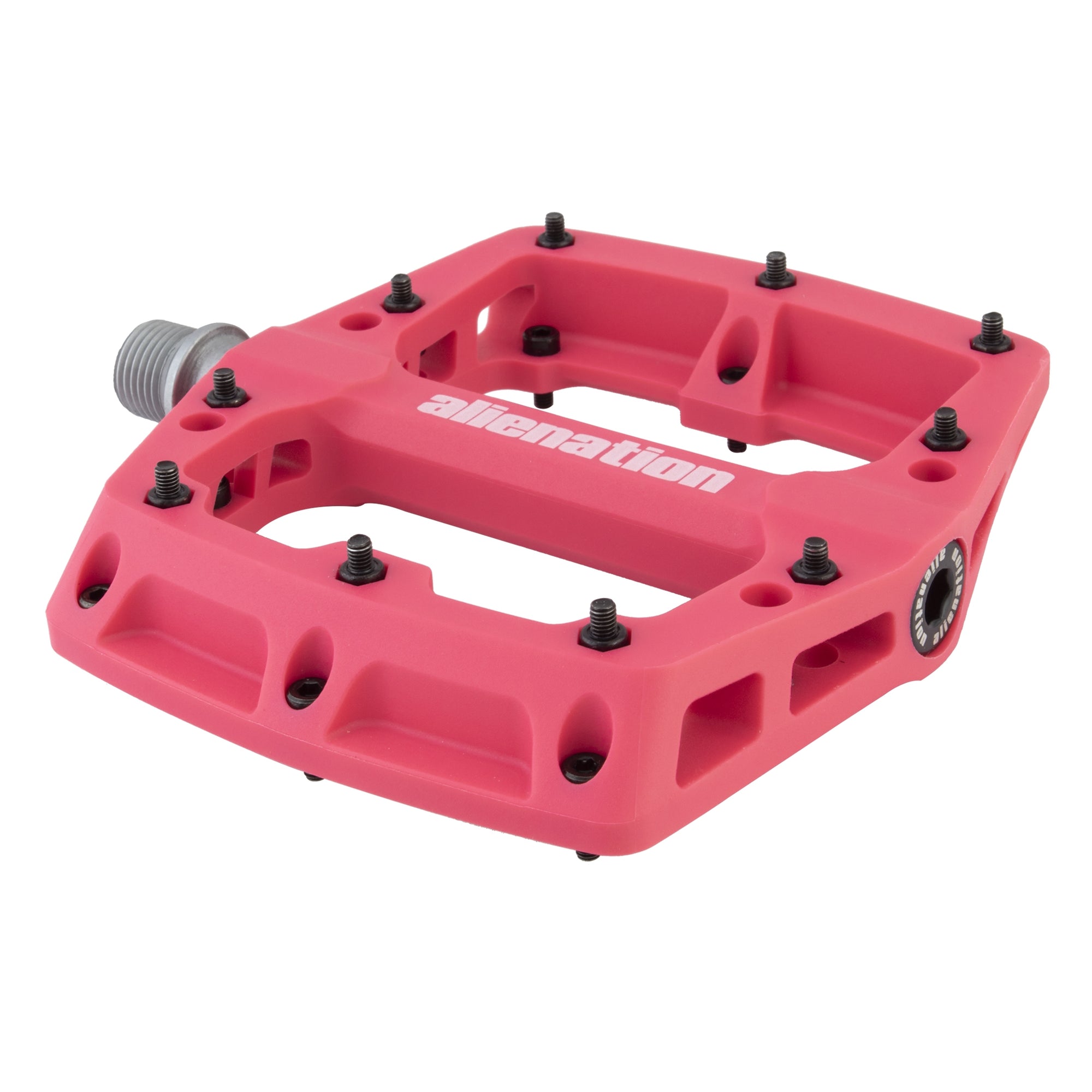 pink flat pedals Alienation Foothold Sealed PC Platform Pedals - 9/16" - Pink