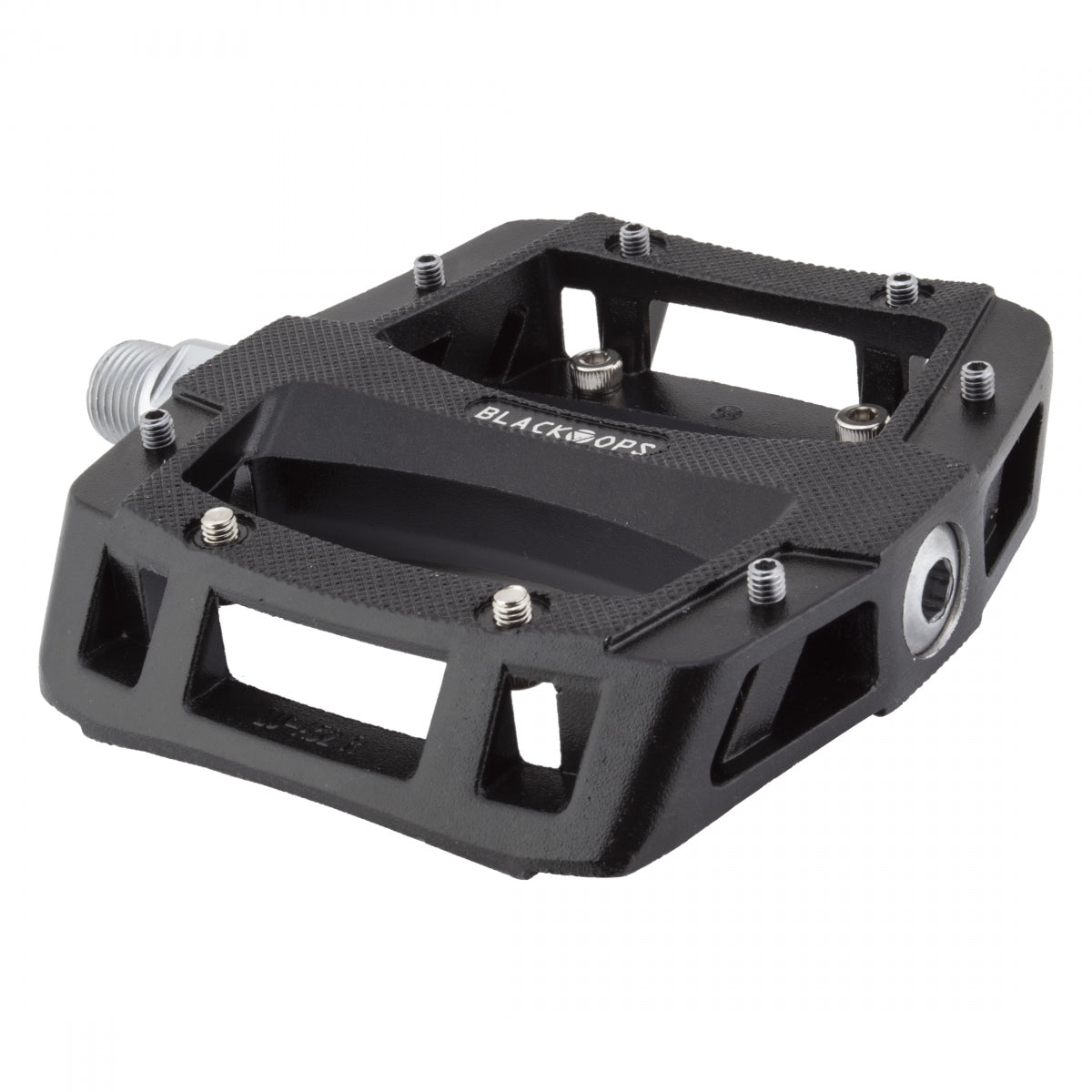 BlackOps B52 Sealed Aluminum Pro Size Platform BMX Pedals w/ traction pins - 9/16" - Black