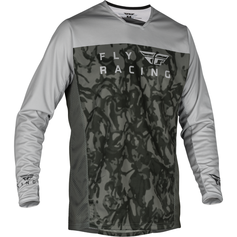 Fly Radium BMX Jersey - Youth Large (YL) - Gray Camo