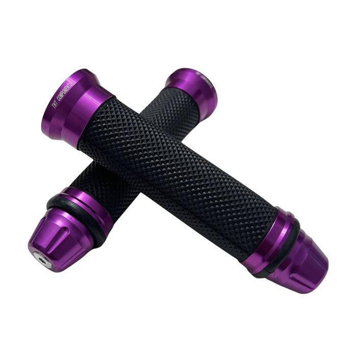 TNT Pro BMX Grips w/ Alumimum Collar & End Cap - Black & Purple