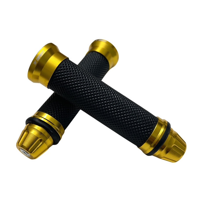 TNT Pro BMX Grips w/ Alumimum Collar & End Cap - Black & Gold