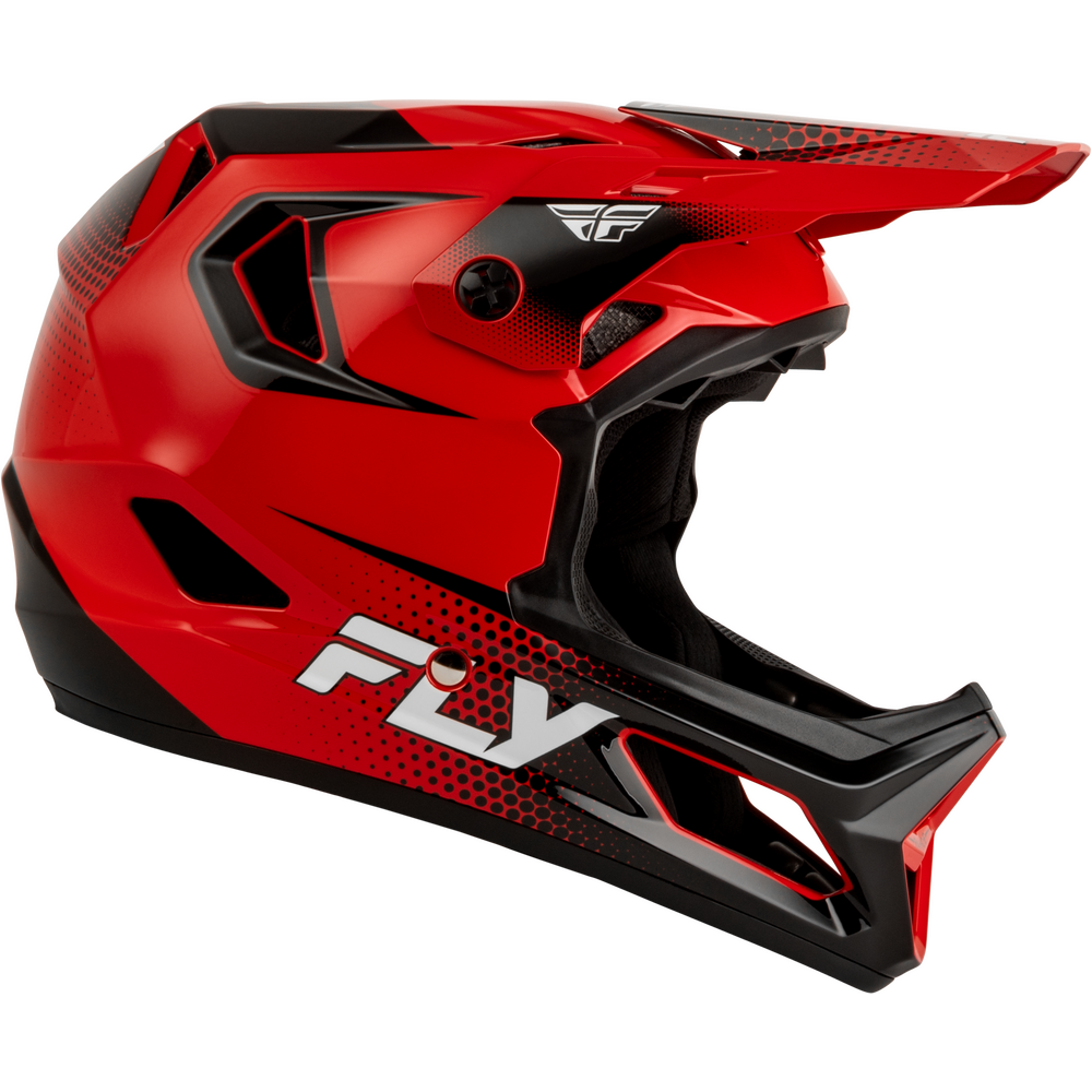 Fly Rayce Full Face BMX / DH Helmet - sz Youth L - Red/Black/White