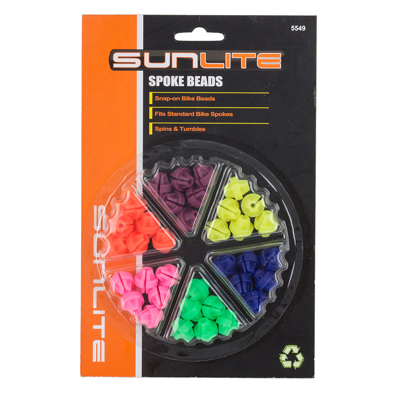 Neon Multi-Color Spoke Beads 36pc set - Spokey Dokeys style