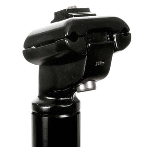 25.8mm Aluminum Micro Adjust Seatpost - 400mm - Black