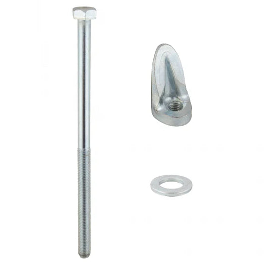 a bolt and wedge on a white background