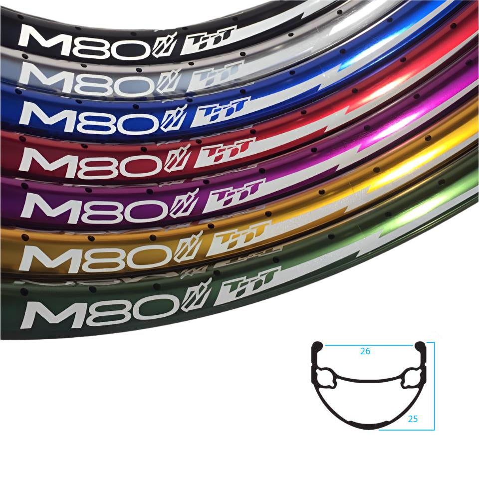 24 507mm TNT M80 Double Wall Rim 36H Purple Anodized