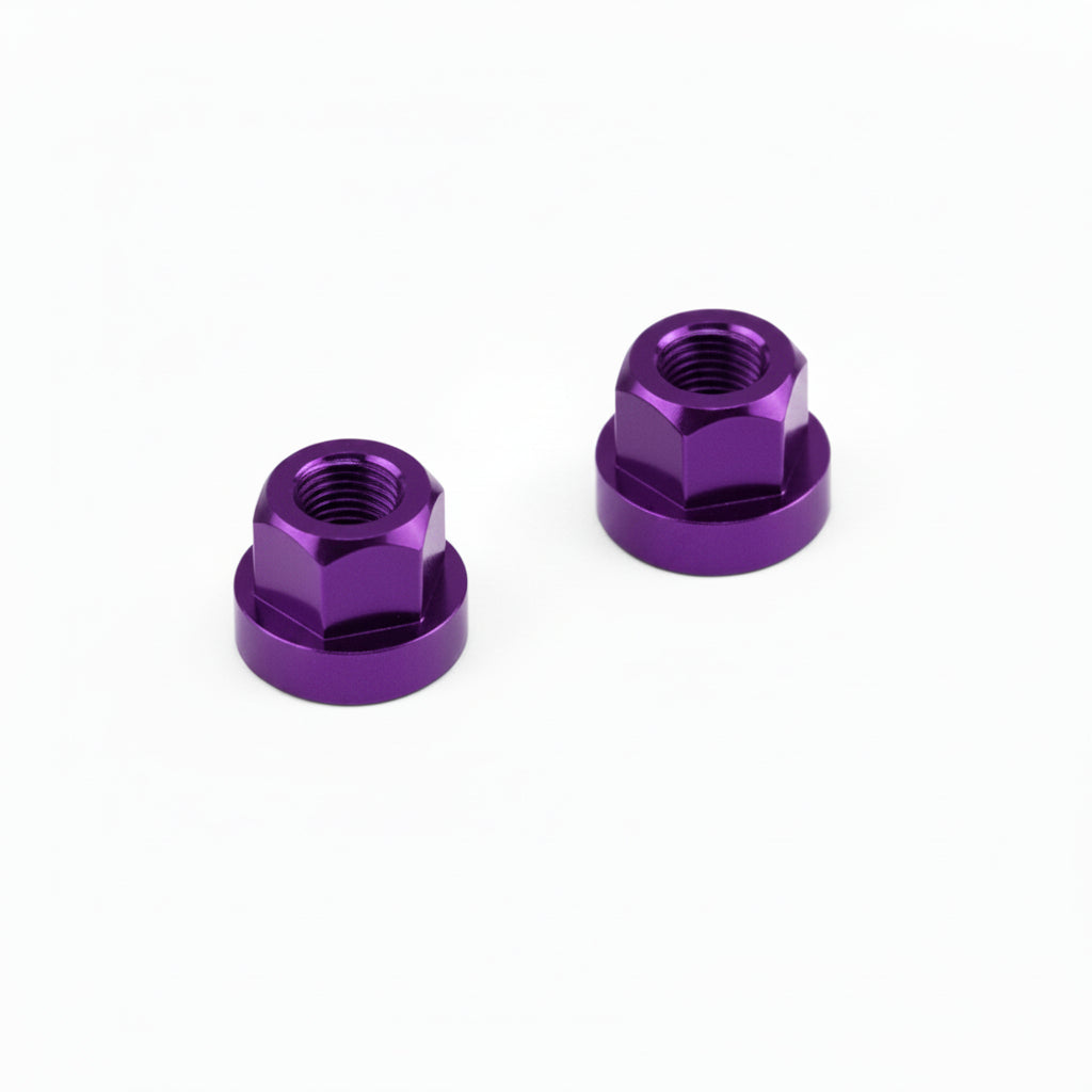 TNT Aluminum Axle Nuts - 3/8" x 26t - Set of 2 - Assorted Colors