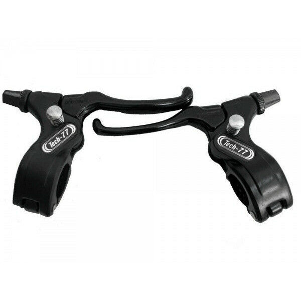 Dia Compe Tech-77 Hinged Locking BMX Canti/U-/Sidepull Brake Lever - Pair - Black/Black