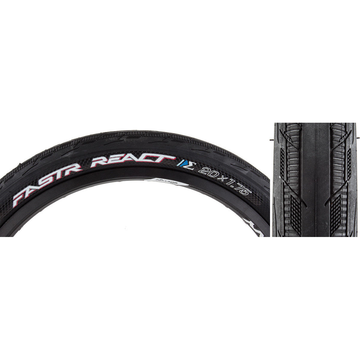 20x1.75 Tioga Fastr React S-Spec Folding BMX Tire - Black
