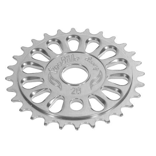パーツ PROFILE RACING IMPERIAL Ti SPROCKET 25T Profile 25t Imperial BMX Sprocket / Chainwheel - Silver - USA Made