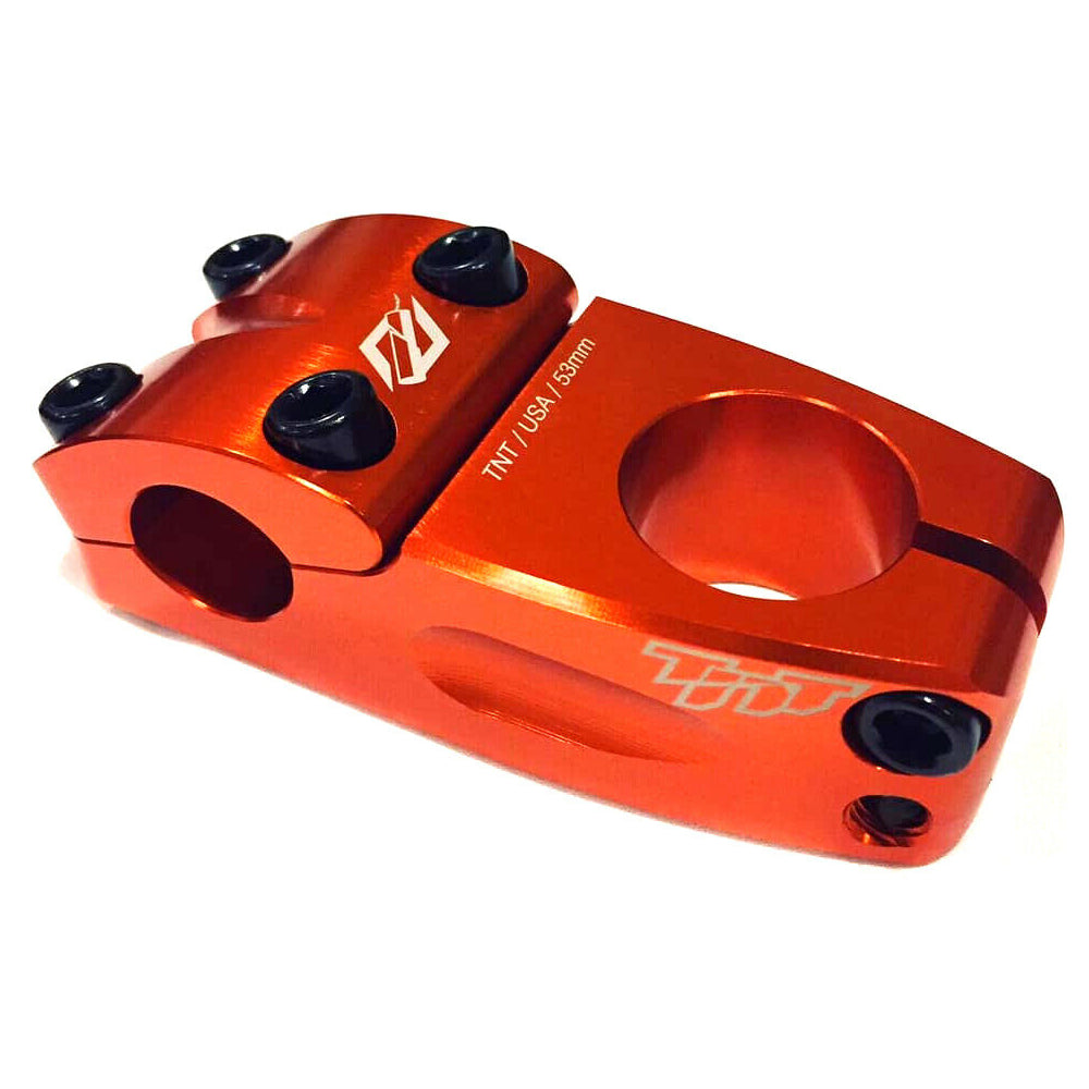 TNT Threadless BMX Race Stem - 48mm - Orange - USA Made