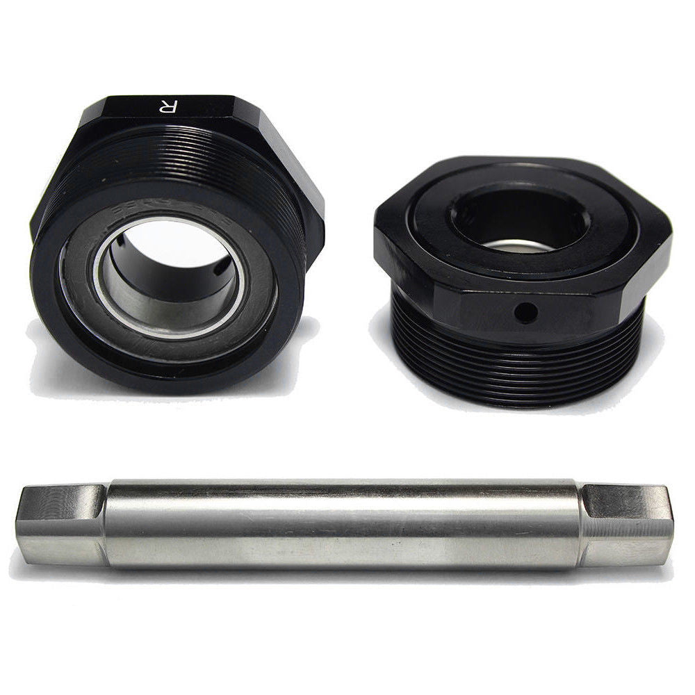 Three mechanical components on a white background