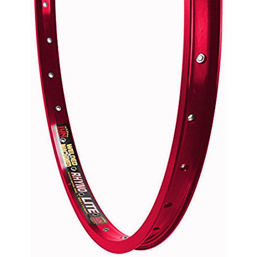 24" Sun Rhyno Lite XL Double Wall BMX Rim - 36H - Red Anodized