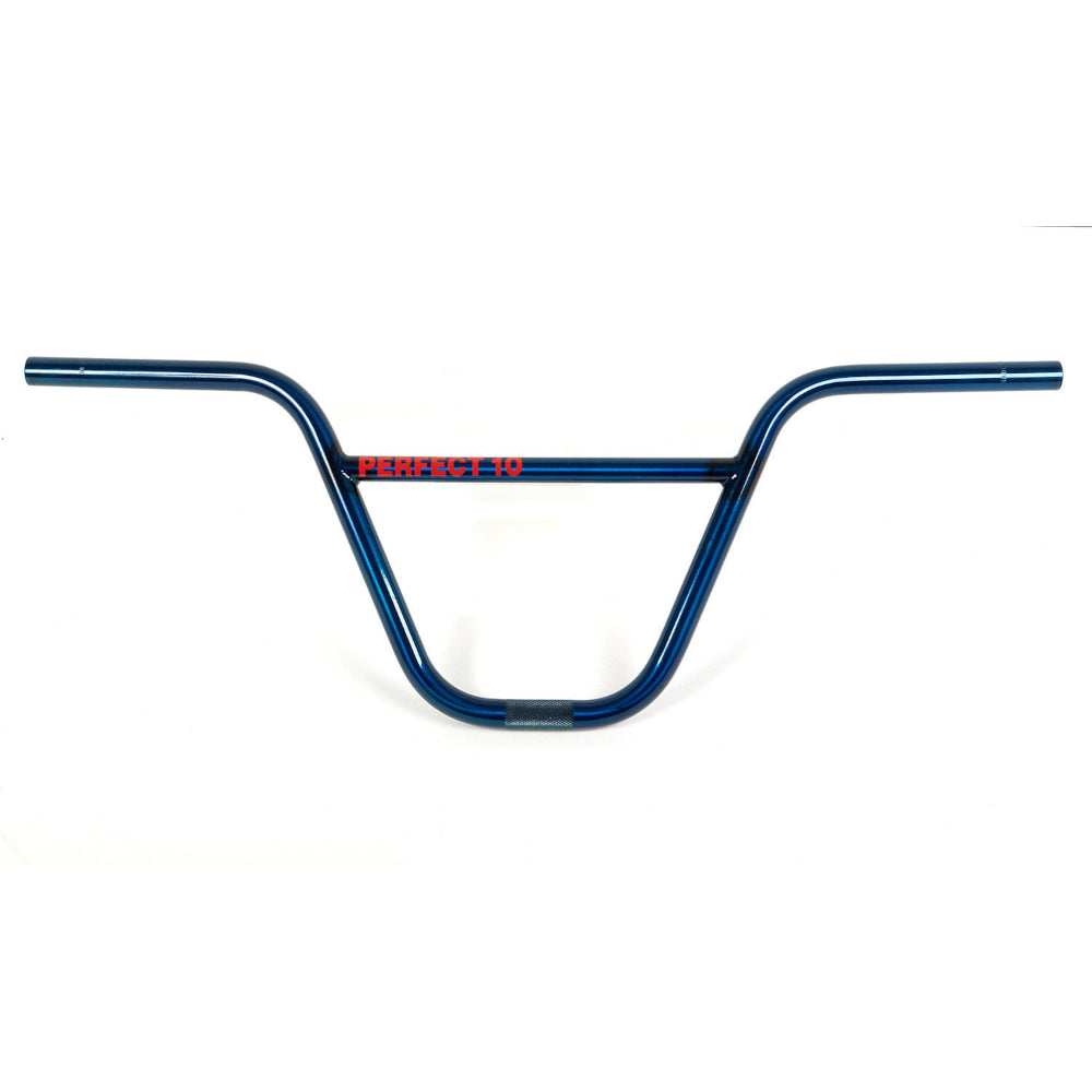 S&M Perfect 10 2pc BMX Handlebars - 10" - Trans Blue - USA Made